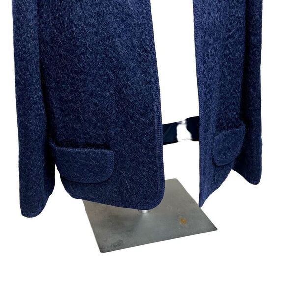 Vintage The Scotch House Rannoch Designs navy blue open front wool and mohair bl - Picture 3 of 15